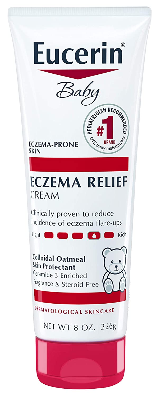 Kem dưỡng ẩm cơ thể cho da khô, ngứa do chàm Eucerin Baby Eczema Relief Body Cream USA