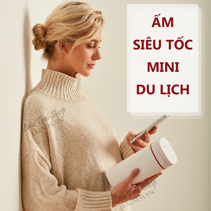 Ấm siêu tốc mini du lịch ấm đun nước mini du lịch cao cấp Portable kettle 350ml