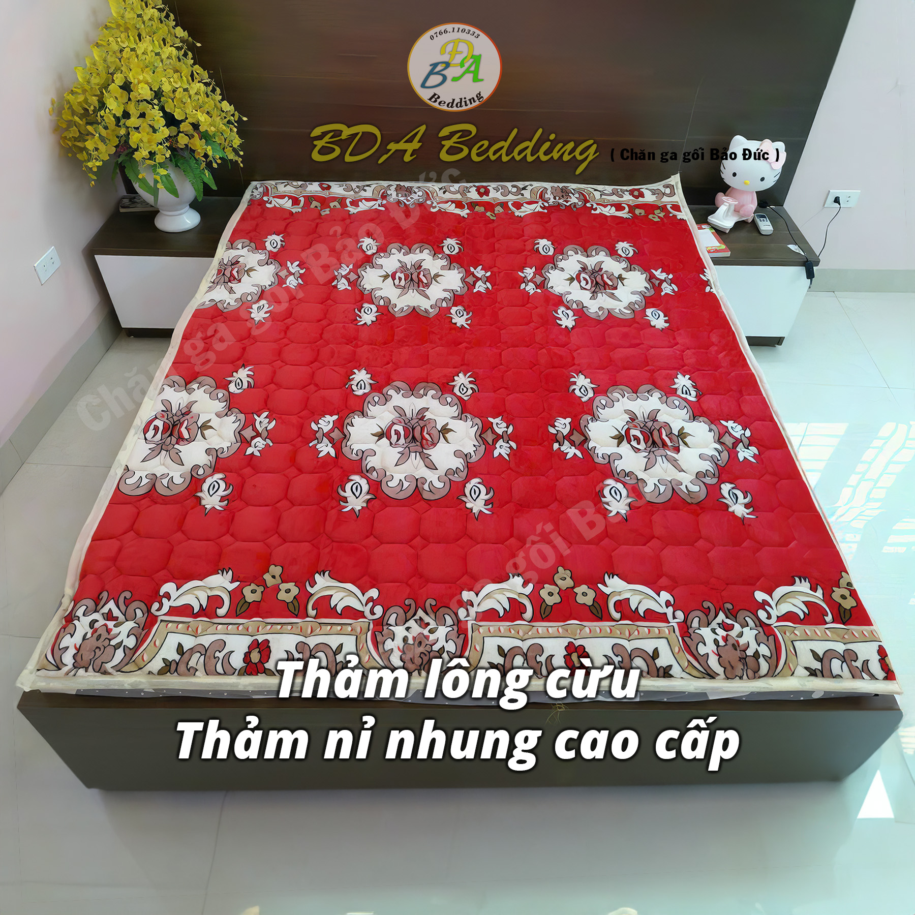 Thảm lông cừu, thảm nỉ nhung trải giường, trải sàn, sập