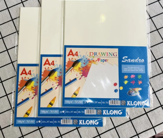 Giấy vẽ A4 - 20 tờ/tập KLONG MS: 703