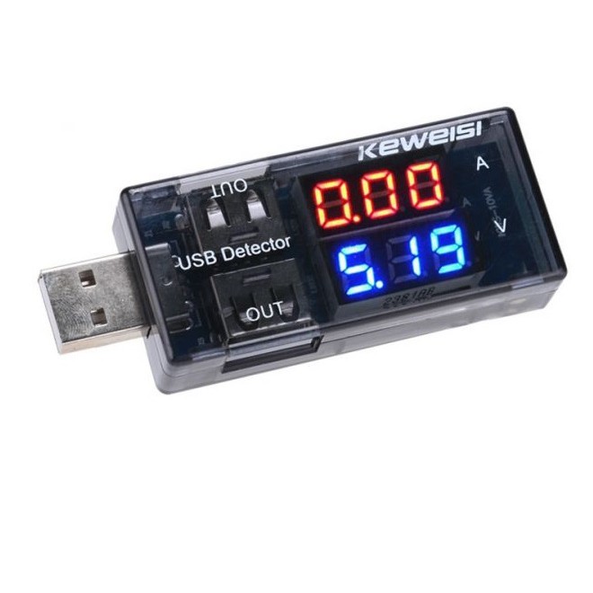 Usb đo điện áp và dòng xả 20v 3a usb tester 20v/3a keweisi