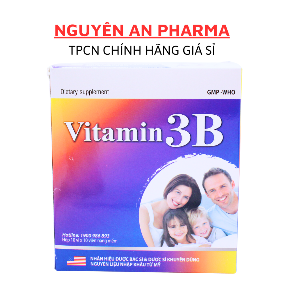 VITAMIN 3B B1, B6 B12 bổ sung vitamin B tổng hợp, bồi bổ cơ thể, tăng cường đề kháng, dùng cho người gầy yếu- 100 Viên
