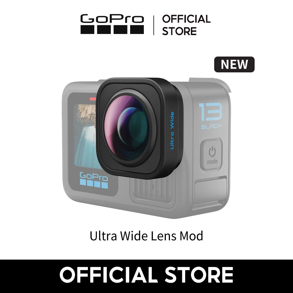  GoPro Ultra Wide Lens Mod - ống kính góc rộng dành cho Hero13 Black thuộc HB-Series mở rộng khung hình tới 177° cao hơn 48% và rộng hơn 36% so với ông kính thường tự động nhận dạng ống kính khi lắp để chuyển sang chế độ ống kính góc rộng chống r 