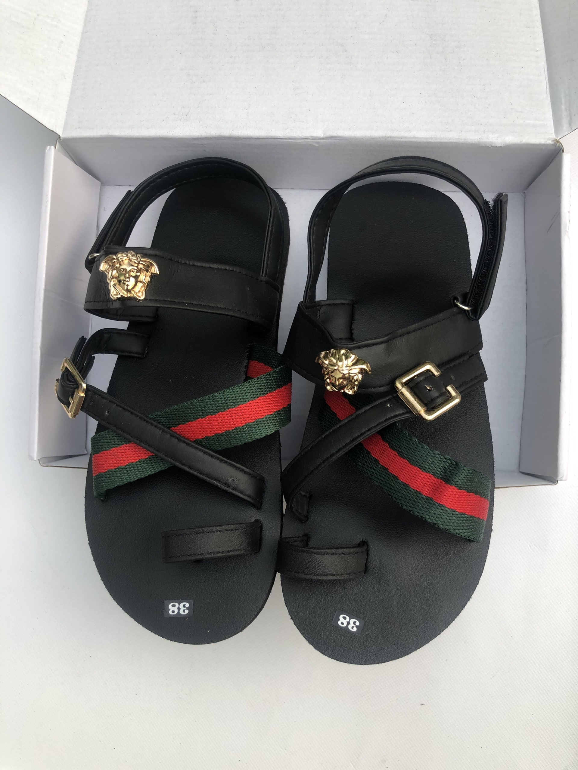 Sandal chíp chíp dép xăng đan nữ đế đen quai đen phối dù