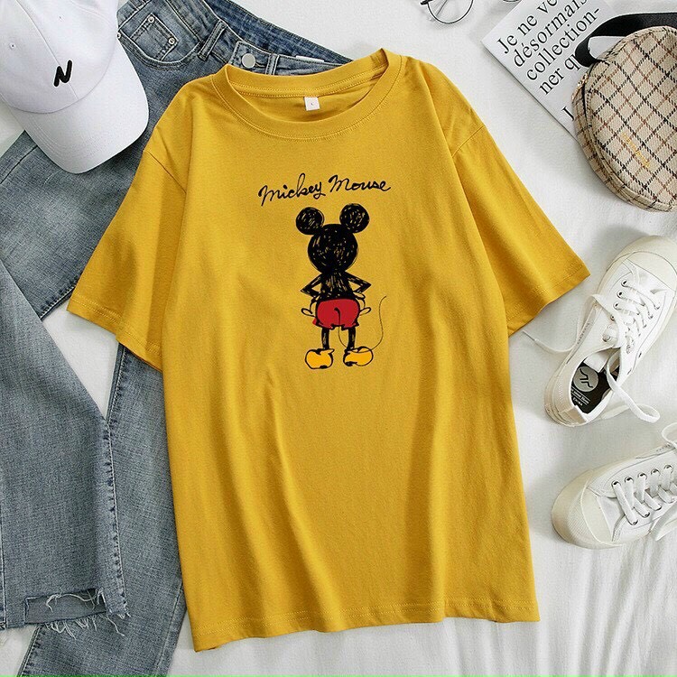 Áo Thun Tixi Nam Nữ Mickey Mouse Êm Dịu MTB