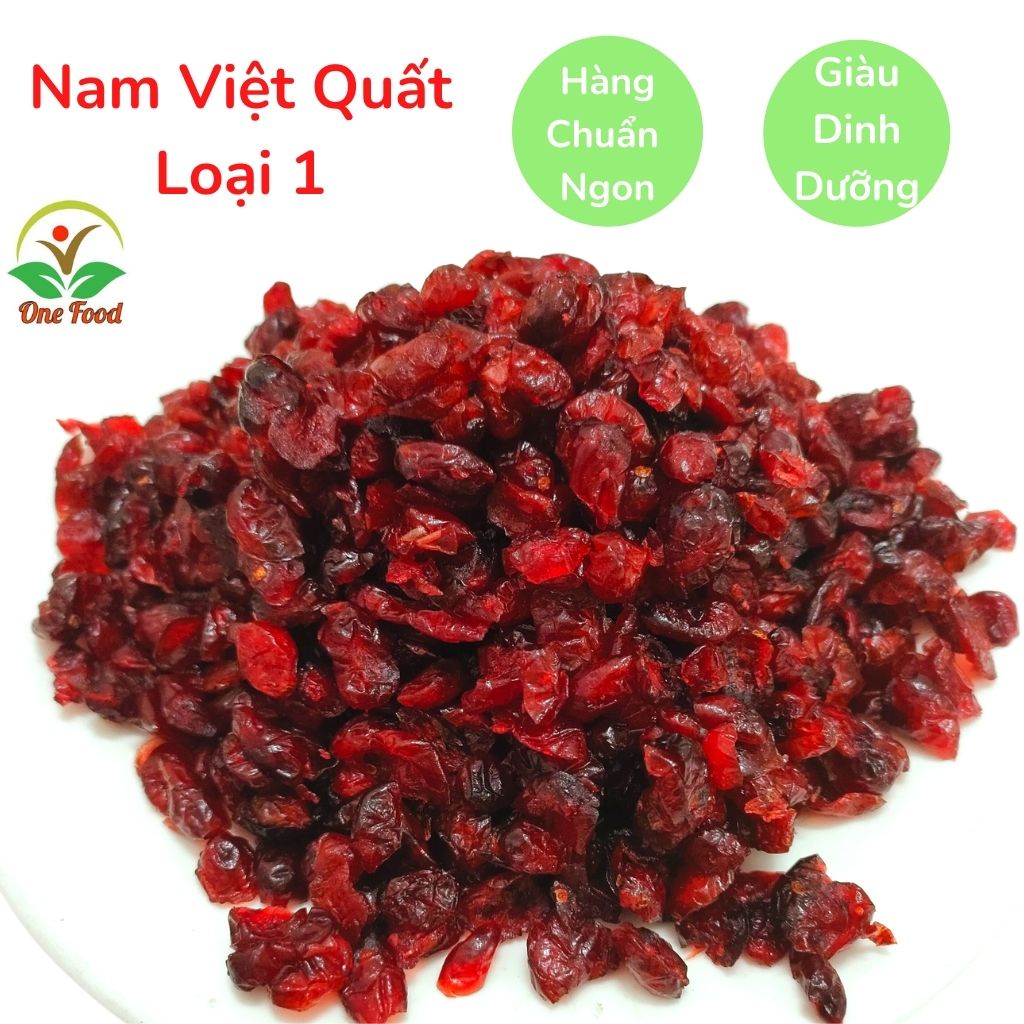 Nam việt quất sấy khô, trái cây sấy dẻo không đường, nam việt quất sấy dẻo, đồ ăn vặt, onefood68