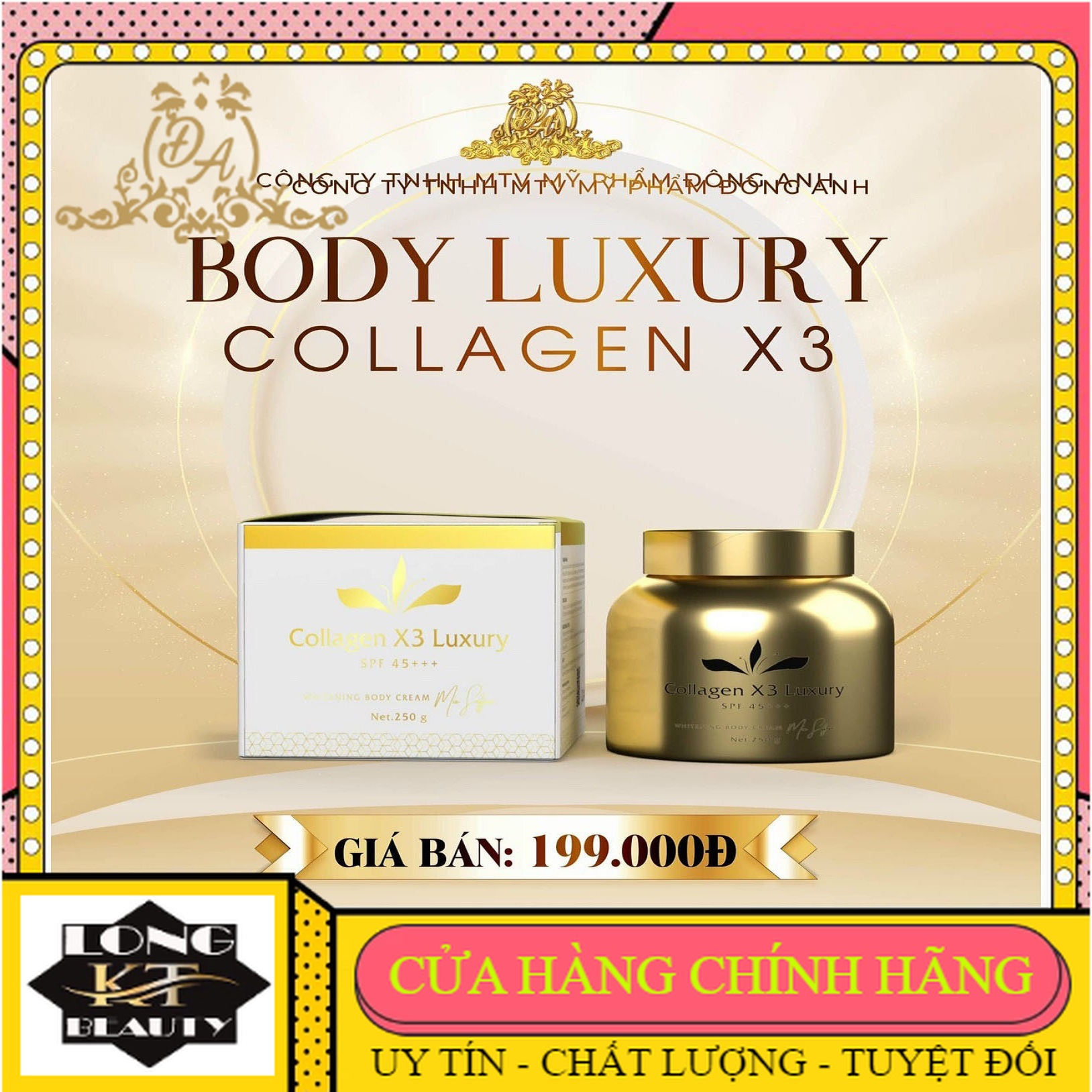 [[Team Cào - Chính hãng - Mỹ phẩm Đông Anh ]] Tặng kèm kích trắng Kem Body Collagen X3 Luxury Đông Anh Mix Saffron 250gr Chính hãng - Kem body Đông anh mẫu mới 2020