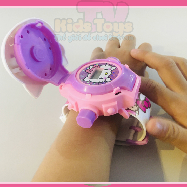 Đồng Hồ Điện Tử Chiếu 24 Hình 3D Projector Watch Hello Kitty/ Doraemon/Spider man- Đồ chơi trẻ em Kidstoys TV