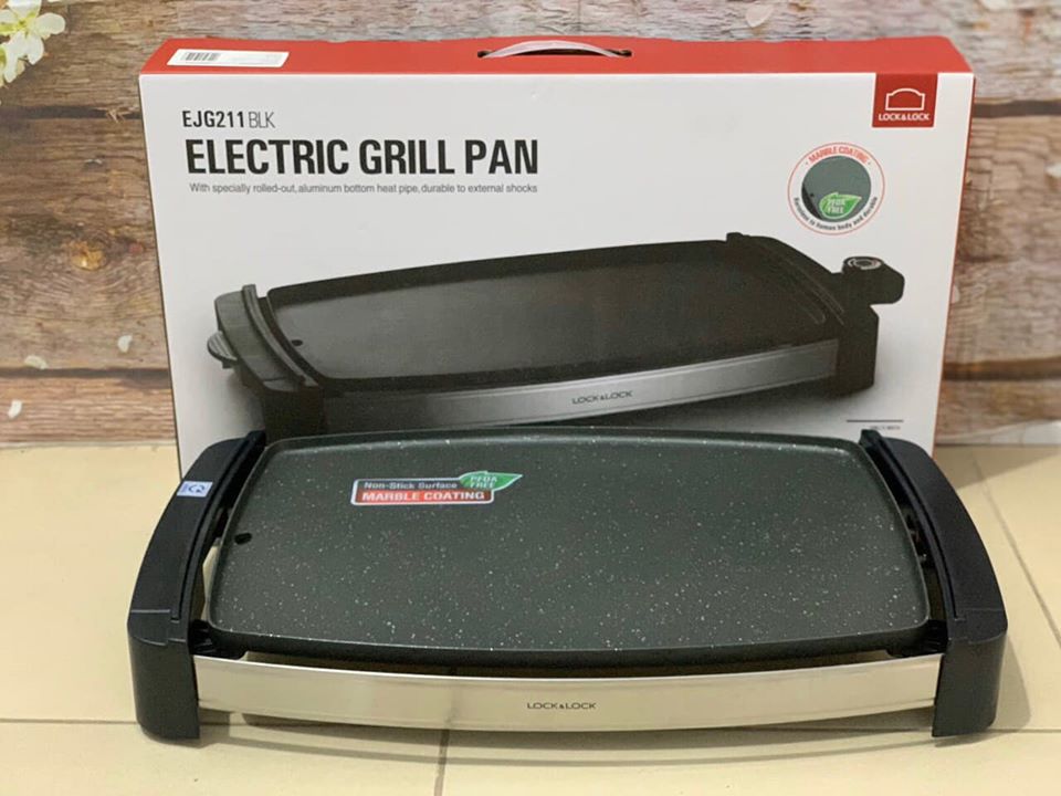 Vỉ Nướng Điện Phủ Đá Hoa Cương Lock&Lock EJG211BLK 1800W