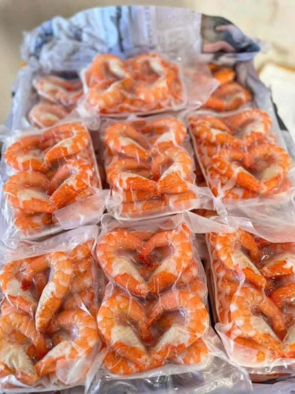 Tôm hấp nõn - Khay 500g hàng net 7 ( Giao TPHCM )