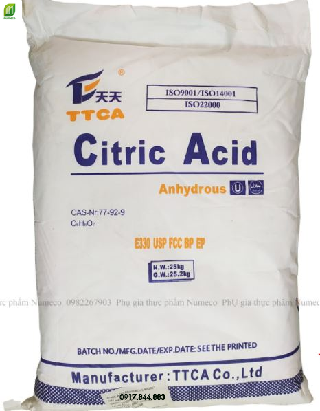 1kg Axit chanh anhydrous dùng trong thực phẩm, mỹ phẩm, dược phẩm