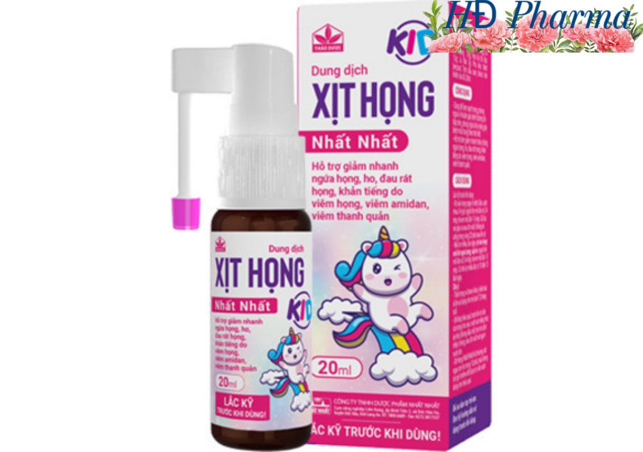 Dung dịch xịt họng Nhất Nhất Trẻ em. Xịt họng thảo dược