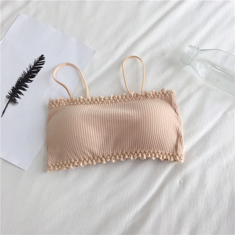 Áo bra nữ 2 dây cài sau có mút ngực MAVARI - Áo ngực không gọng chất thun gân êm ái, bra quây ngang B636