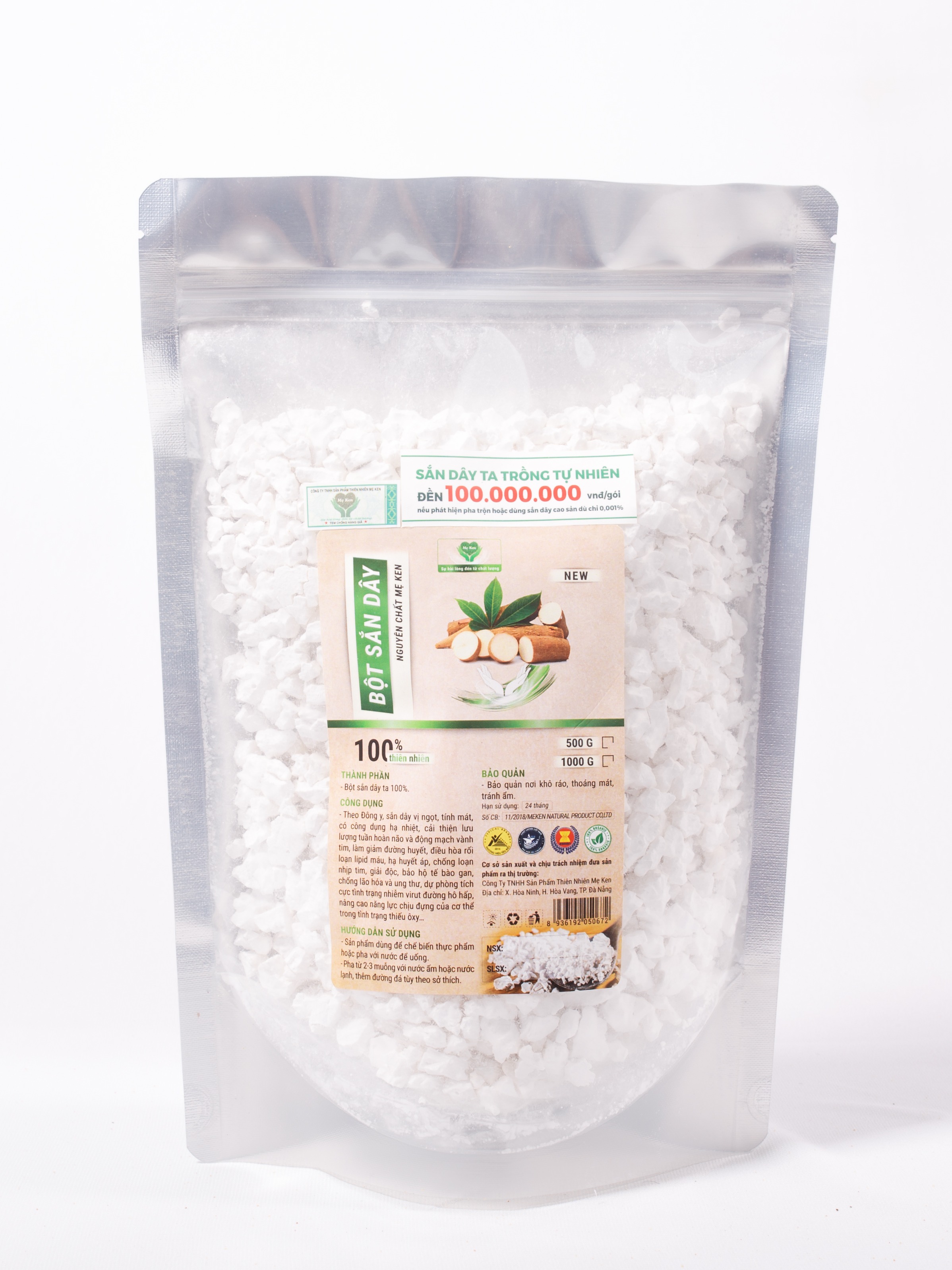 Bột sắn dây tươi sạch nguyên chất mẹ ken