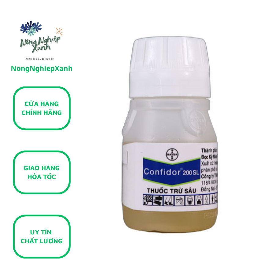 Thuốc trừ sâu Confidor 200SL (50ml) chuyên bù lạchrệp sáp hại hoa lan cây kiểng