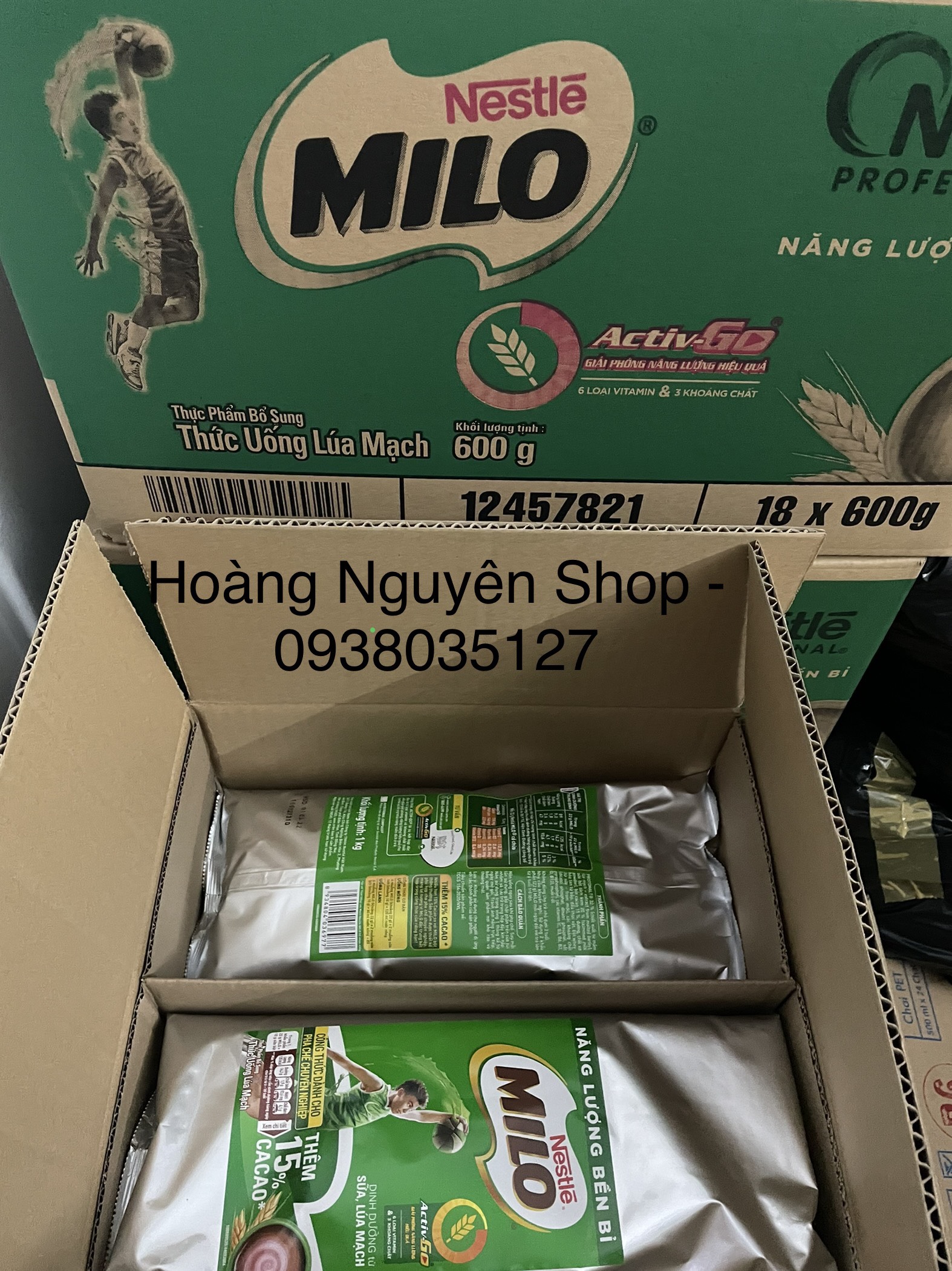 Combo 3 gói bột milo 1kg nguyên chất chính hãng nestle / bột lúa mạch milo cacao nguyên chất 1kg date mới nhất