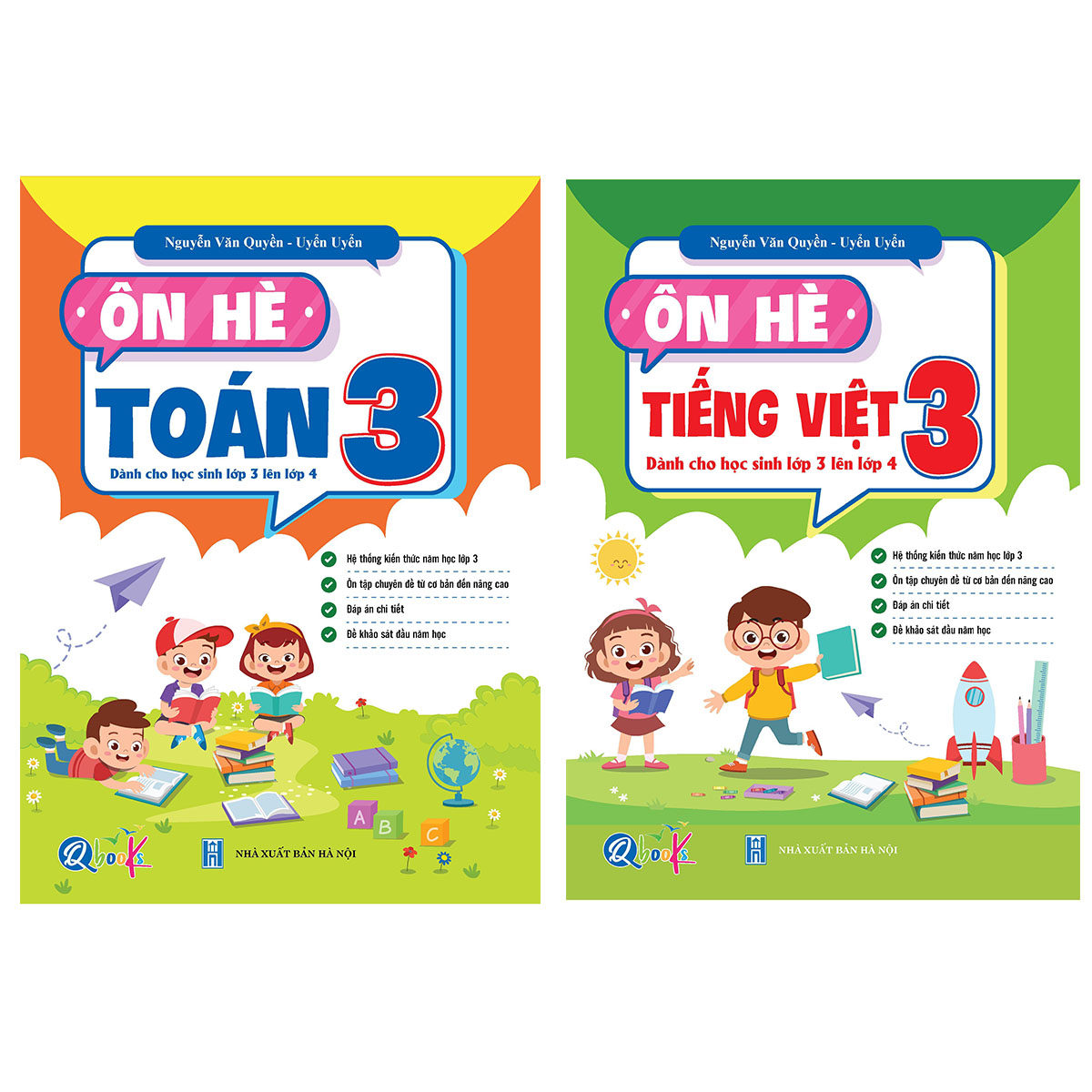 Bài Tập Ôn Hè Toán và Tiếng Việt 3 - Dành Cho Học Sinh Lớp 3 Lên 4 (Bộ 2 Quyển)