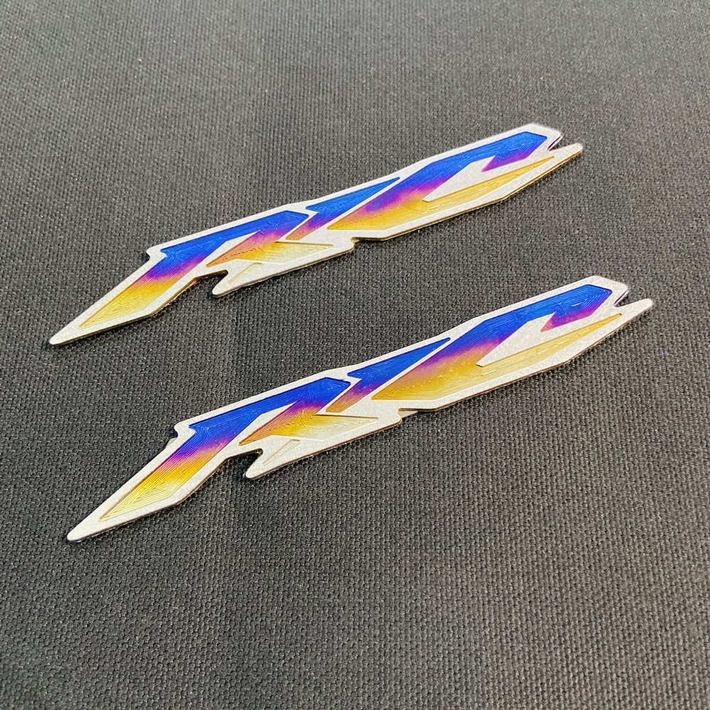 Tem TITAN LOGO, Tem chữ RC chất liệu TITANNIUM dán các dòng xe số, xe côn đời HONDA, YAMAHA, SUZUKI