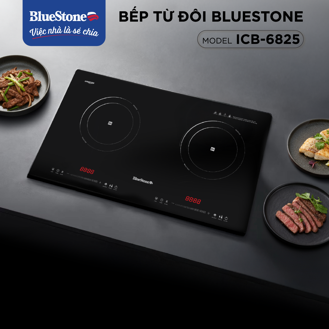 Bếp Từ Đôi BlueStone ICB-6825 - 5000W - Bảo hành 2 năm