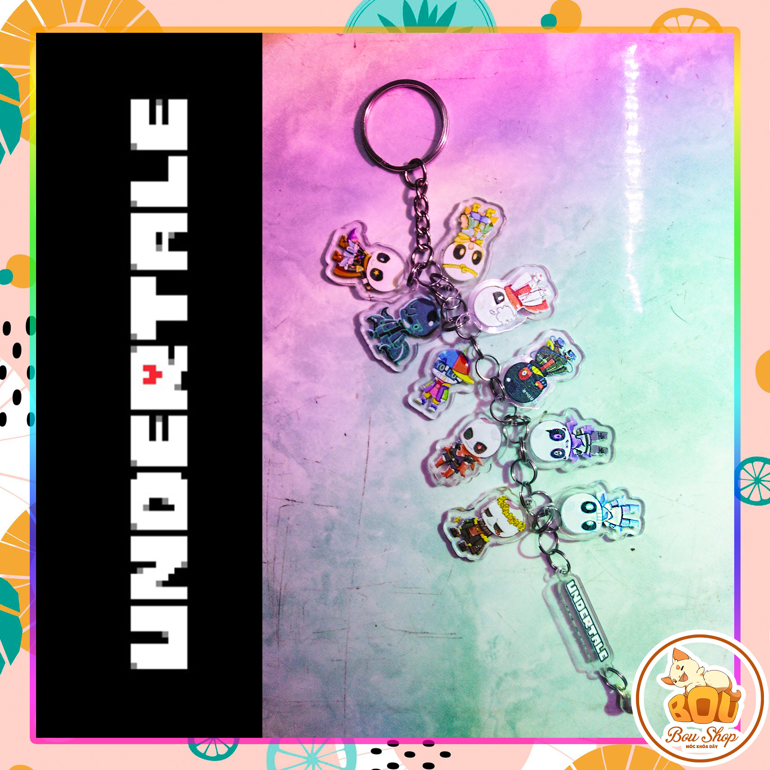 [HCM]Móc khóa dây Undertale Sans các phiên bản 2 Mẫu Acrylic Mica