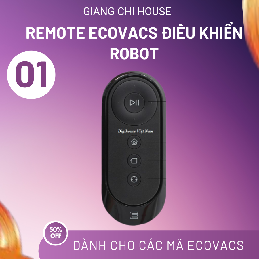 Phụ kiện thay thế Ecovacs - Điều Khiển( Remote )Dùng Cho Robot Ecovacs , DD35,DD37,DJ35, U2, N5 power, N5 Hero - Mới 100% - GIANG CHI ECOVACS'S HOUSE