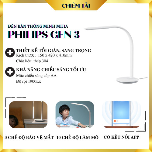 [HCM]Đèn bàn thông minh Mijia Philips gen 3