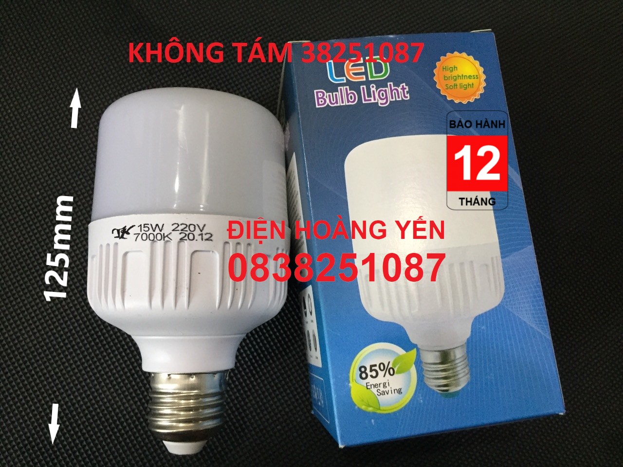 BÓNG ĐÈN LED 15W ÁNH SÁNG TRẮNG - LOẠI TỐT