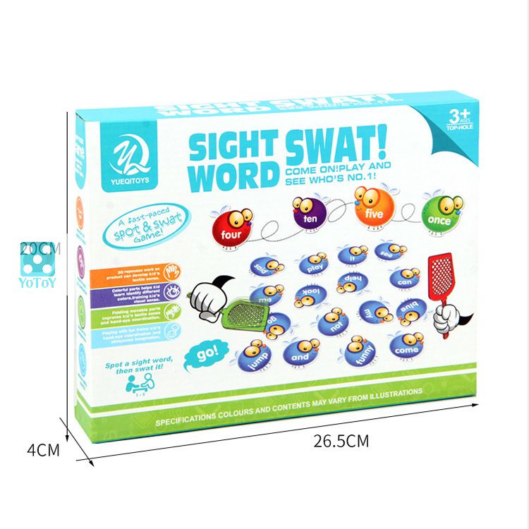 Bộ đồ chơi học từ vựng - Sight word swat! Trò chơi đập ruồi vừa học vừa chơi vui nhộn bổ ích