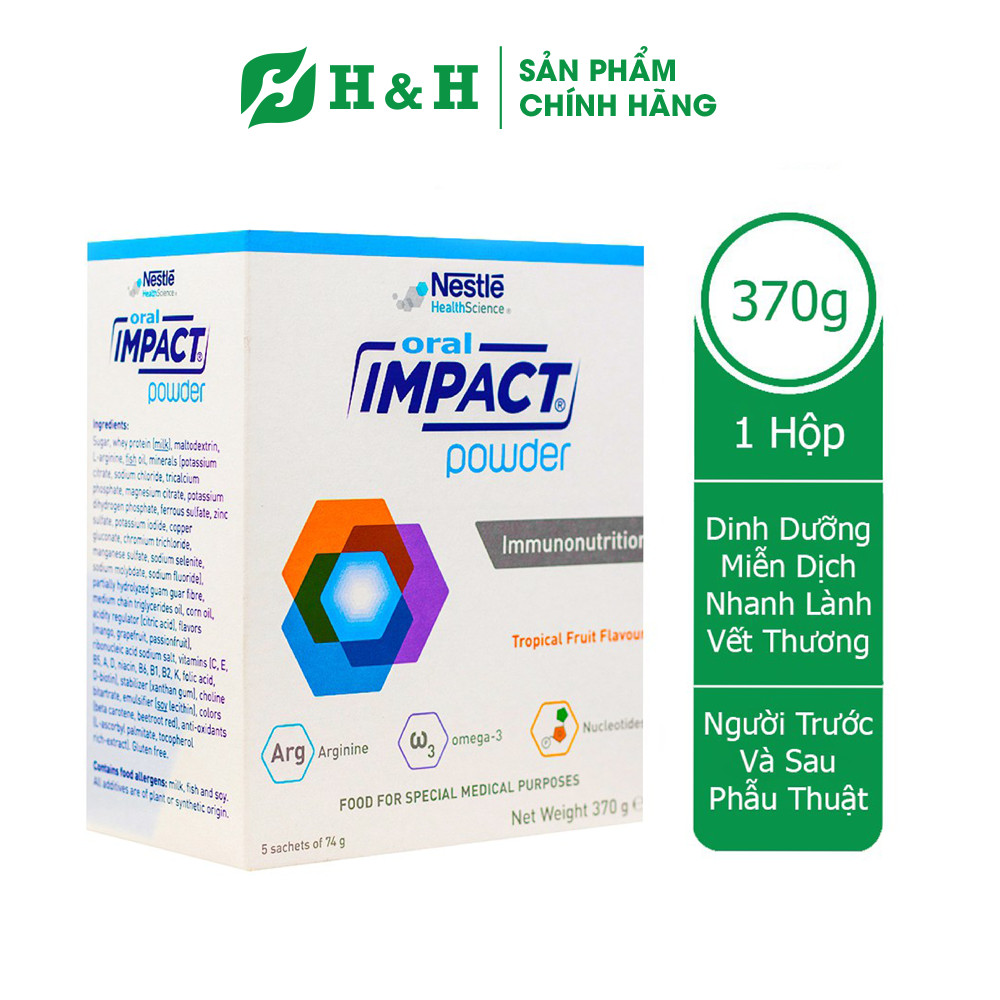 [HCM] Sữa bột ORAL IMPACT POWDER - Dinh dưỡng tối ưu người ung thư, bệnh nhân sau phẫu thuật (370g)