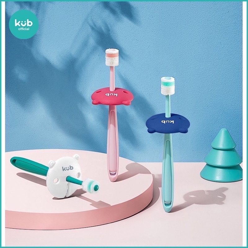 Bàn chải nano 360 độ cho bé, bàn chải đánh răng trẻ em công nghệ khử khuẩn dùng cho trẻ từ 1 - 5 tuổi - kub official