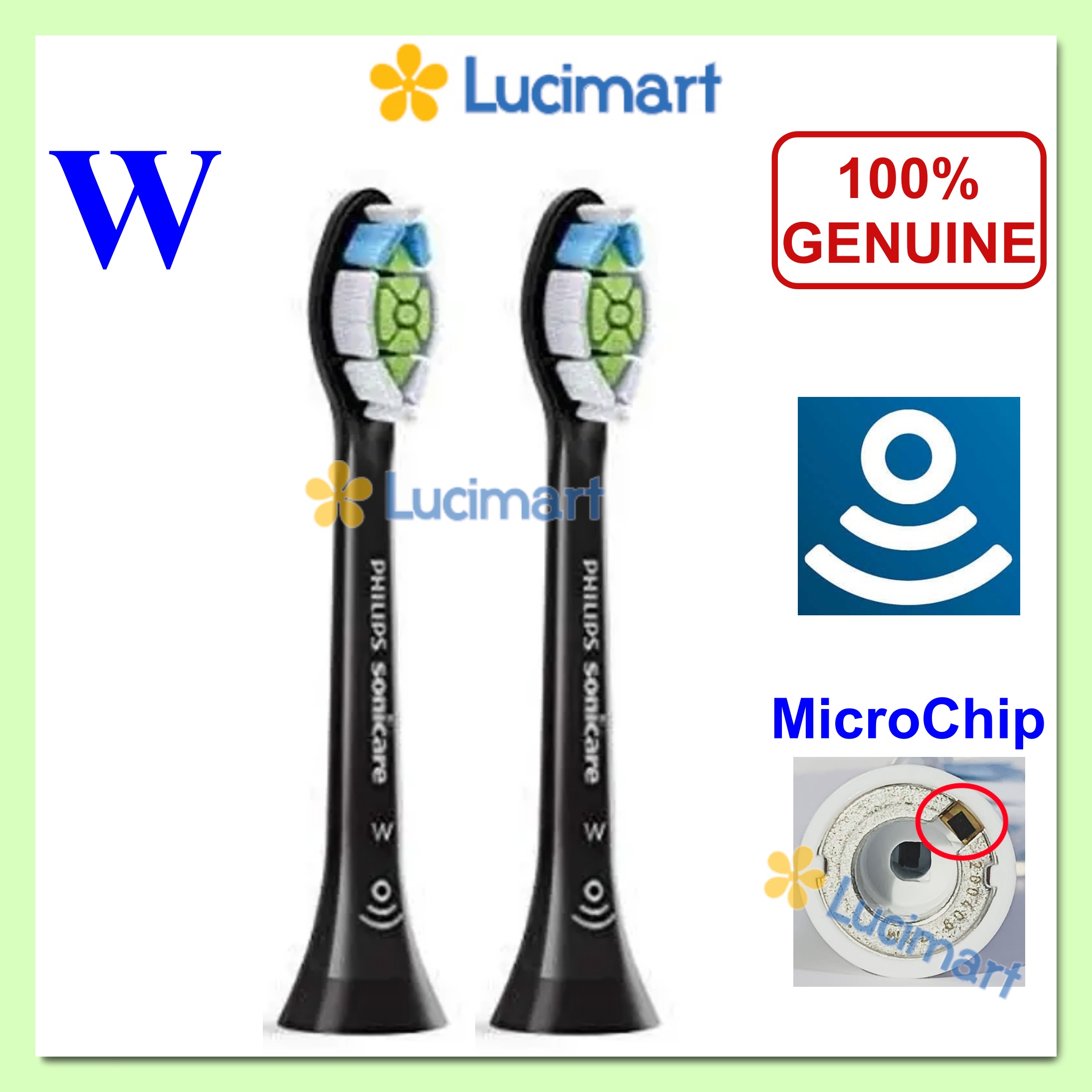 2 đầu bàn chải điện Philips Sonicare Diamond Clean W [Hàng Mỹ]