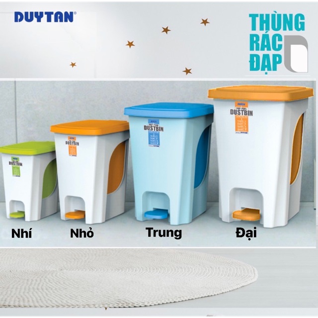 Thùng rác đạp matsu duy tân nhí/nhỏ/trung/đại