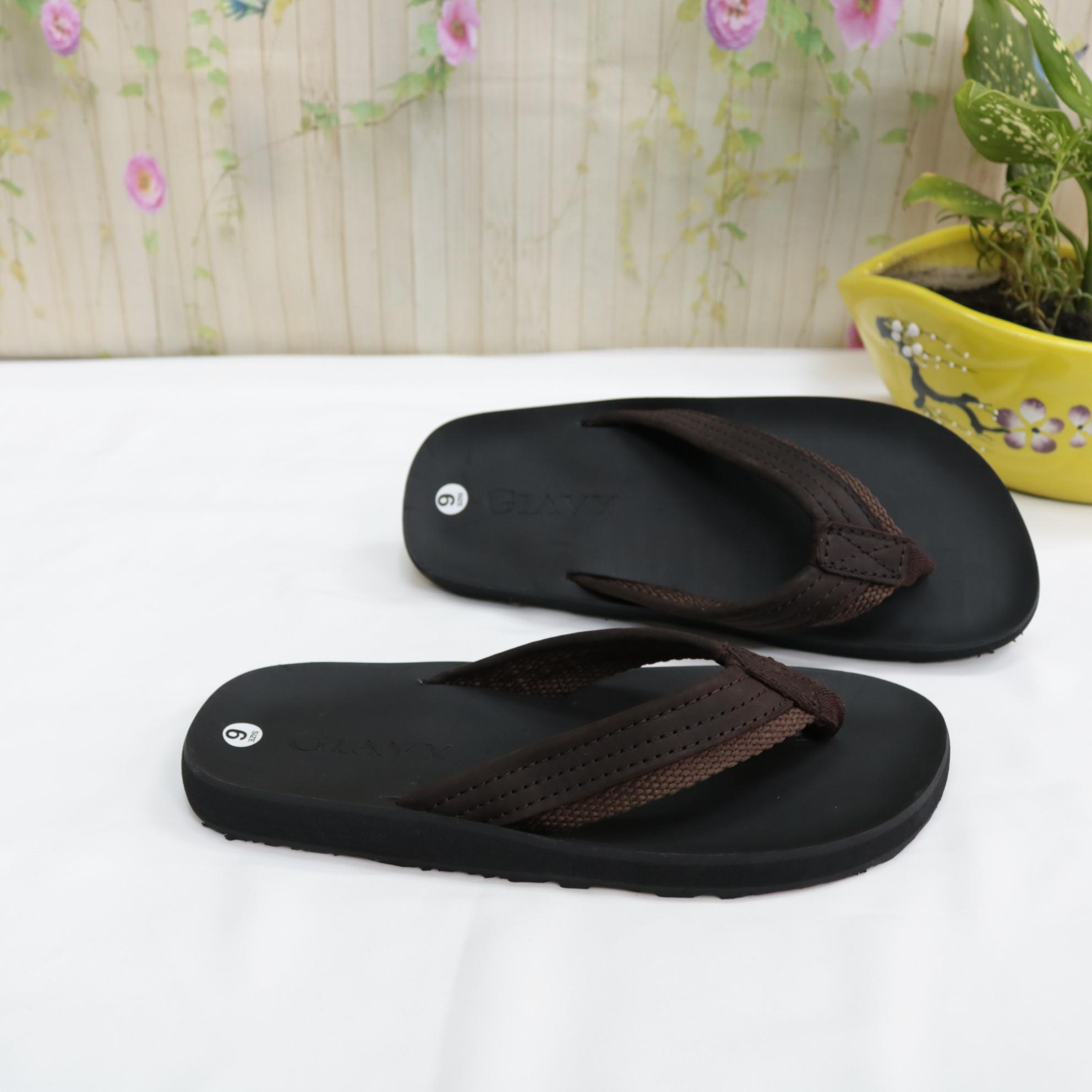 Dép kẹp nữ GIAVY-DT K149 NÂU-Dép xỏ ngón quai da nữ-dép kẹp quai da nữ