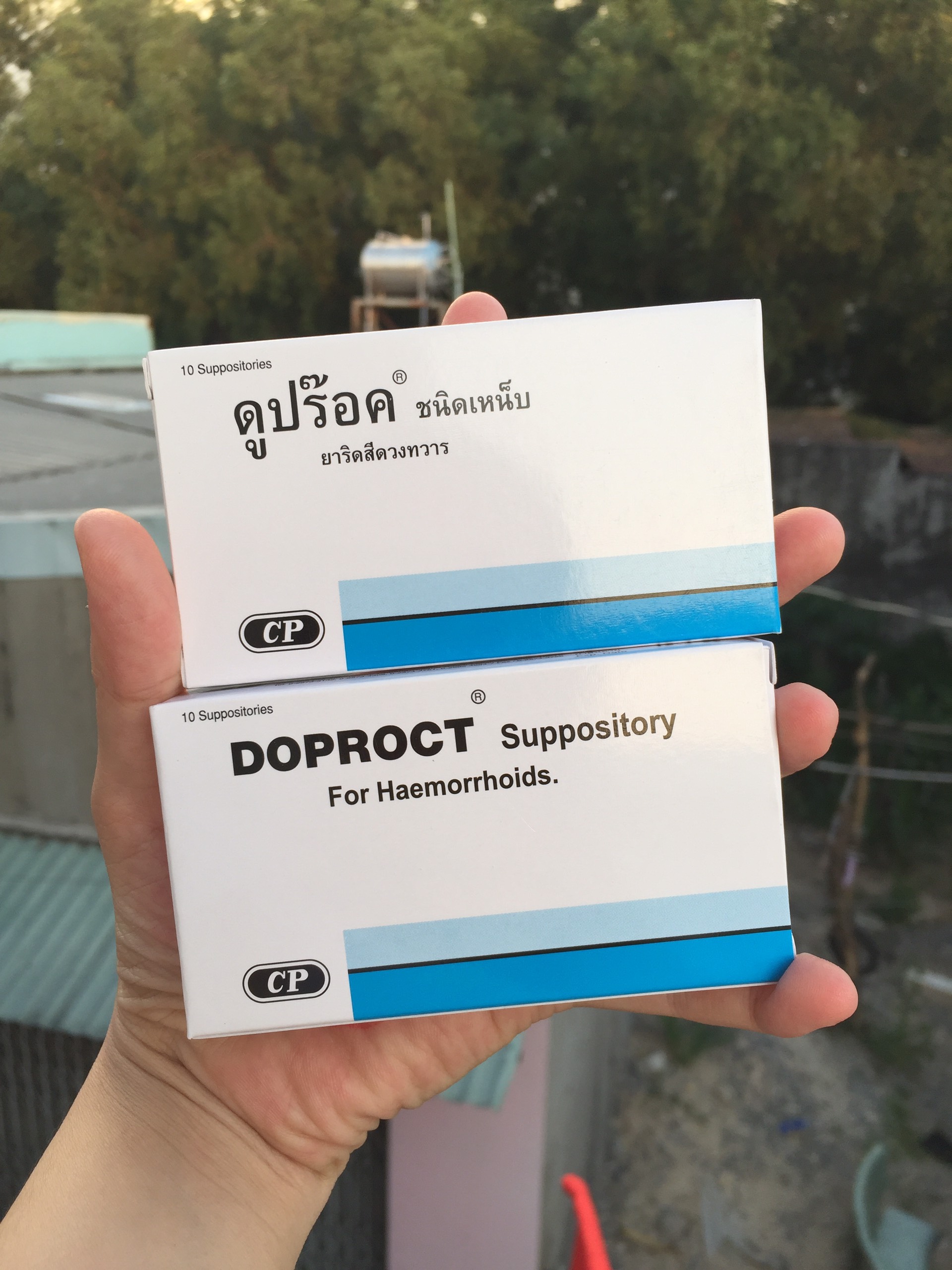 2 hộp viên đặt trĩ nội doproct thái lan - hộp 10v