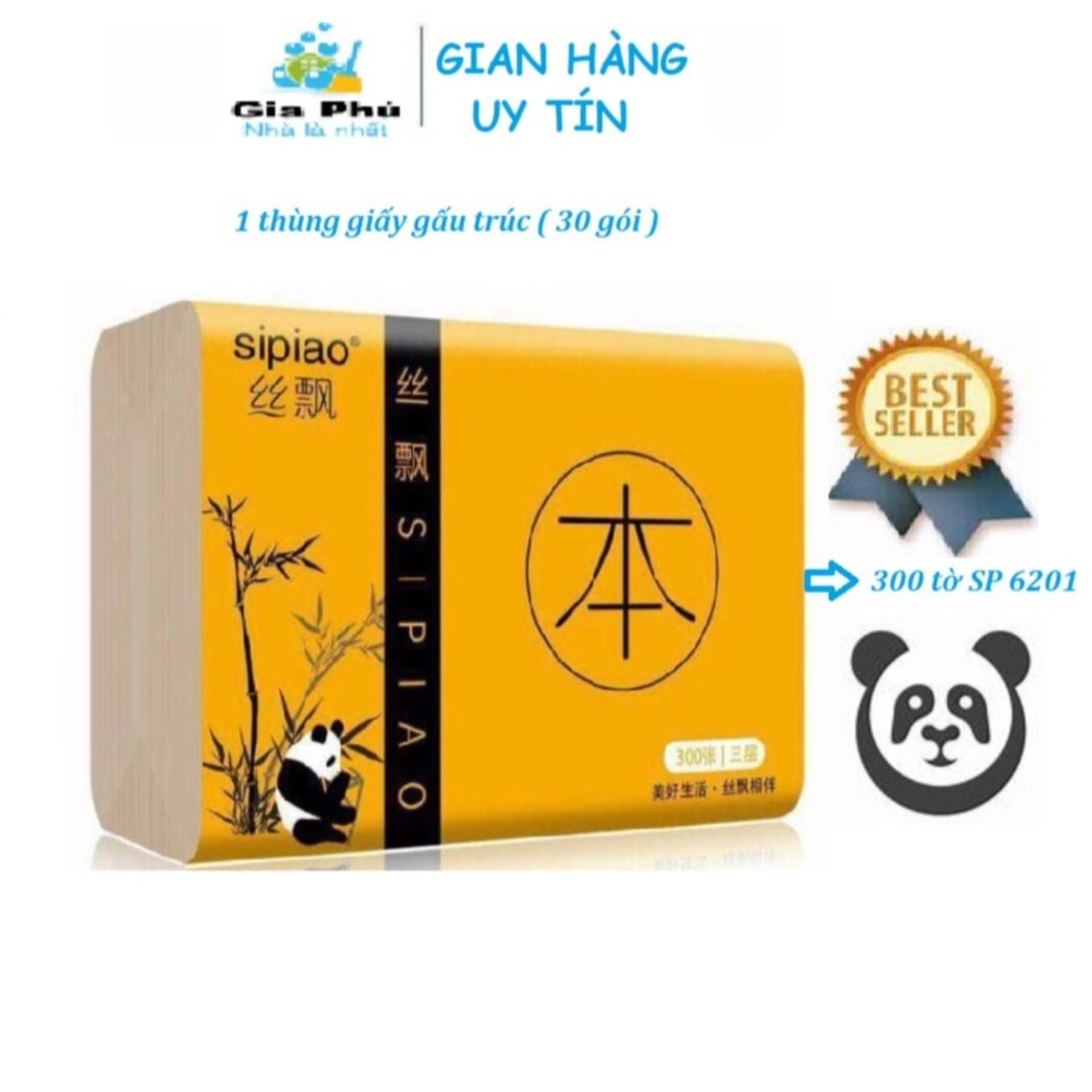 (SIÊU RẺ) 1 gói khăn giấy ăn GẤU TRÚC SIPIAO 300 tờ SP 6021 GIA PHÚ