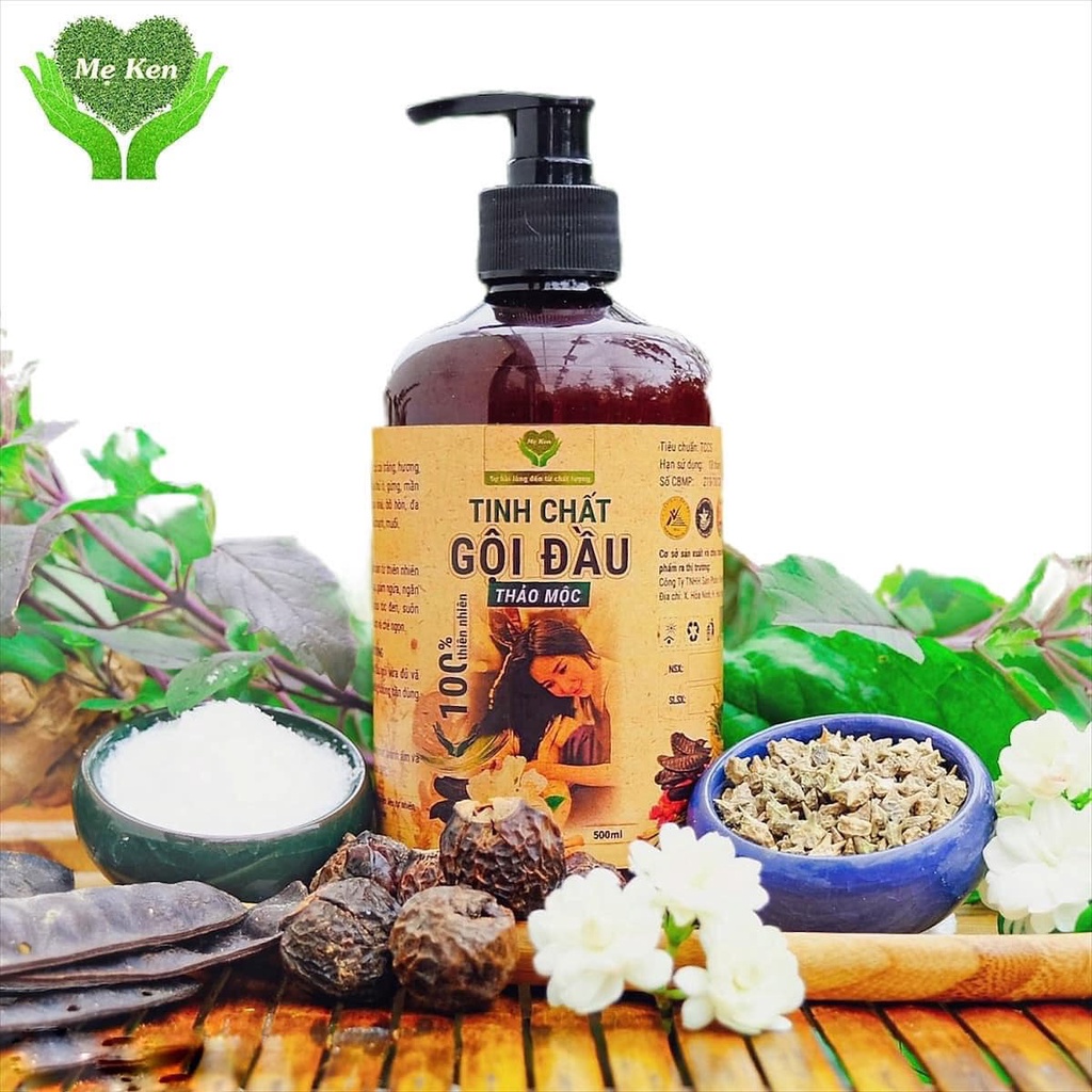 Dầu gội đầu thảo mộc mẹ ken chai 500ml