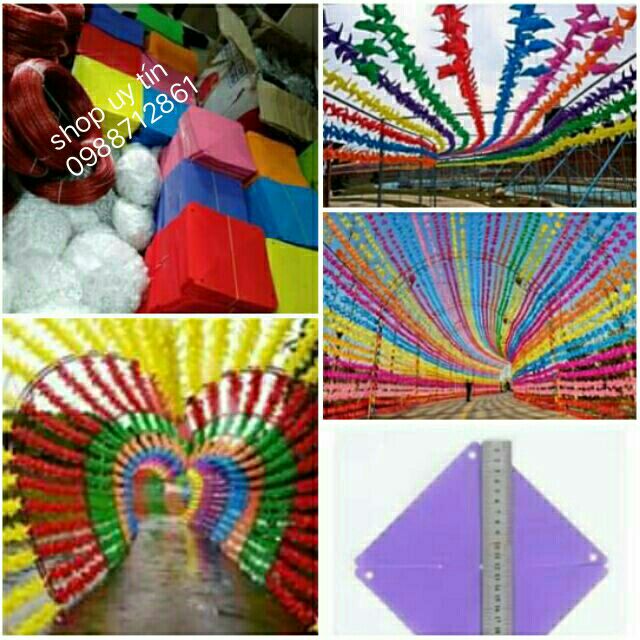 100 cái Chong chóng nhựa trang trí đk 25cm