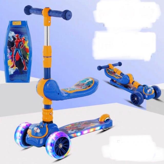 xe trượt Scooter 3 IN 1 CÓ VIDEO có đèn Led 3 Bánh, phát nhạc, Có ghế ngồi Cực kì chắc chắn - xe trượt - xe chòi chân - xe tượt -xe trượt scooter trẻ em - xe trượt scooter trẻ em 10tuổi - xe trượt cho bé gái - xe trượt cho bé trai