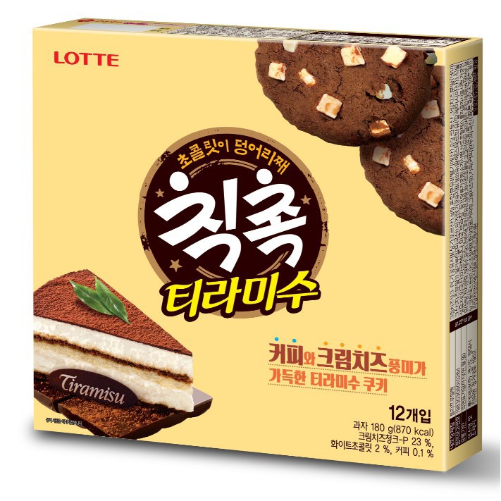 Bánh Cookie Tiramisu Lotte 180g Hàng Mới Về
