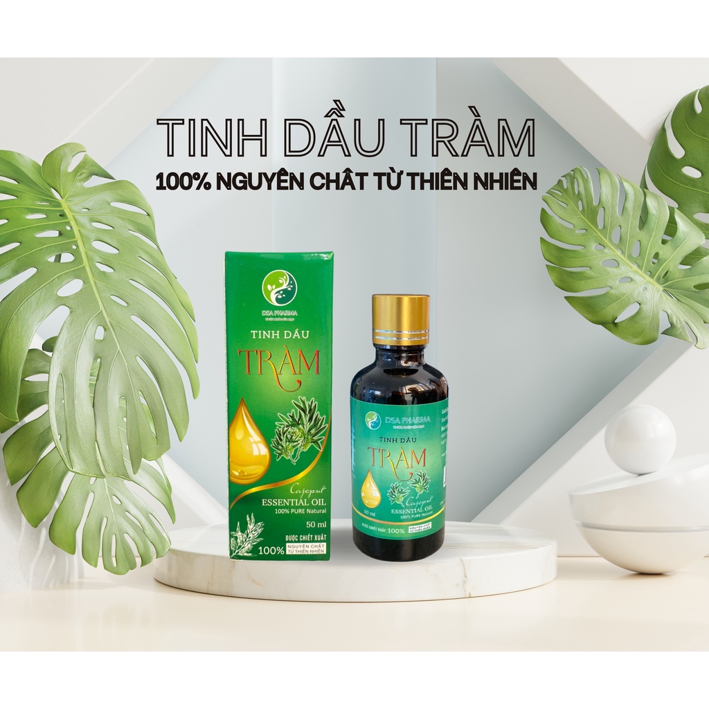 50ml Tinh Dầu Tràm Huế 100% tự nhiên có kiểm định giúp khử mùi, thơm nhà, làm ấm cơ thể, đuổi muỗi và côn trùng hiệu quả