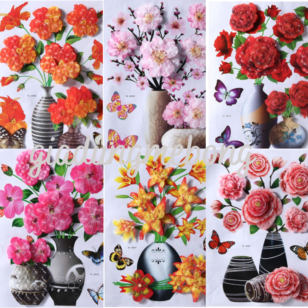 Tranh 3D dán tường, có keo dính ở mặt sau, bám dính tốt, thiết kế 3D bắt mắt, sang trọng, phù hợp trang tí phòng ngủ, phòng khách,...