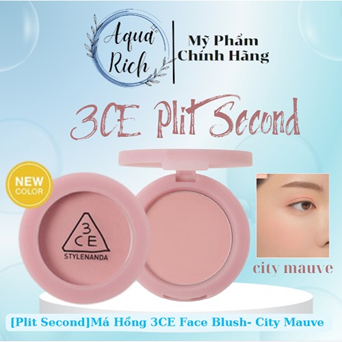 Má hồng 3ce face blush city mauve - 5g