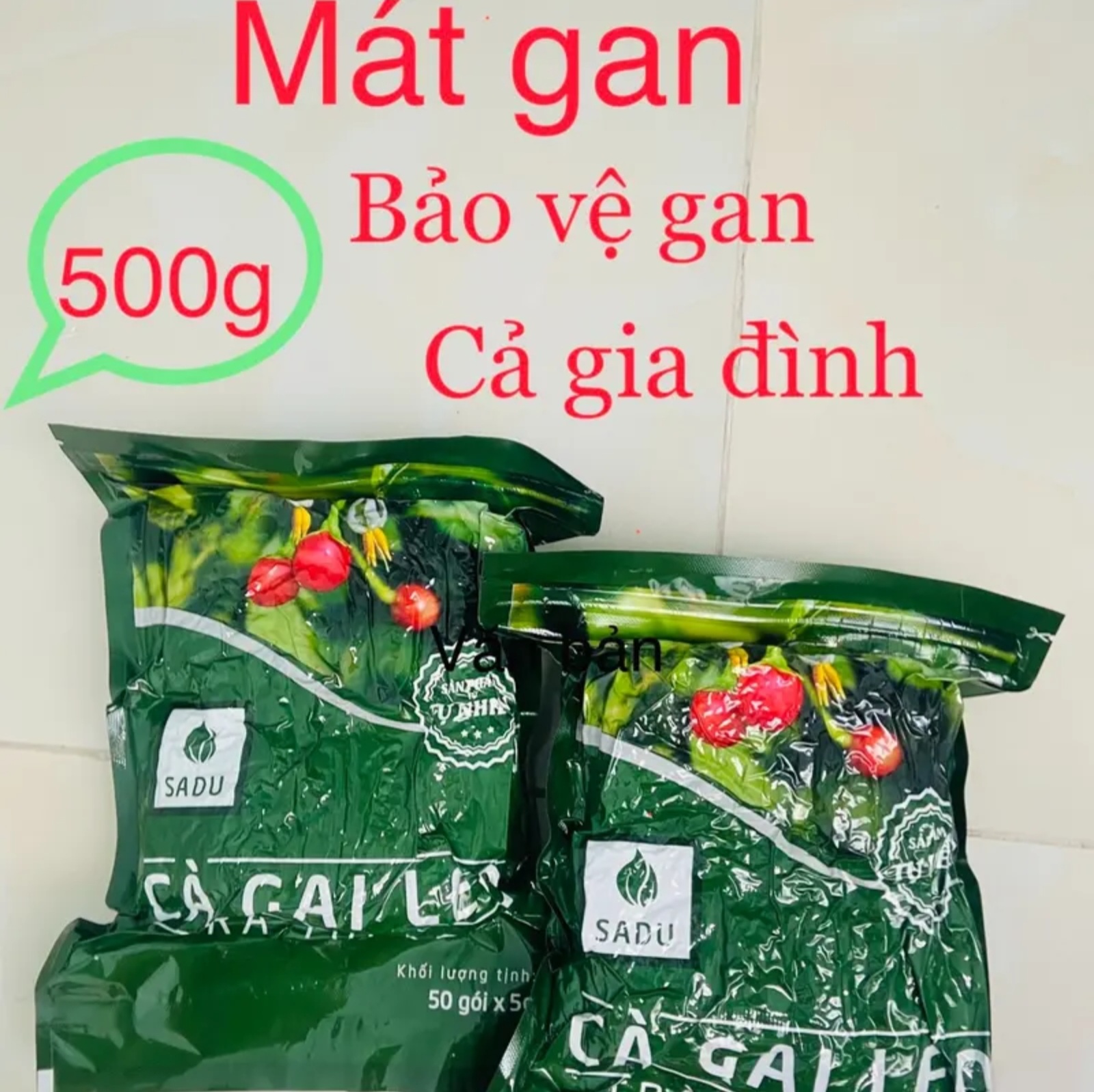 Cà gai leo sadu - trà túi lọc cà gai leo 500gr