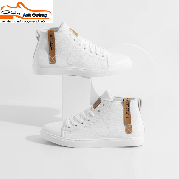 Giày nam thể thao sneaker HERO'S trắng đẹp cổ cao cho học sinh đi học đi làm cao cấp Mã CCV-1