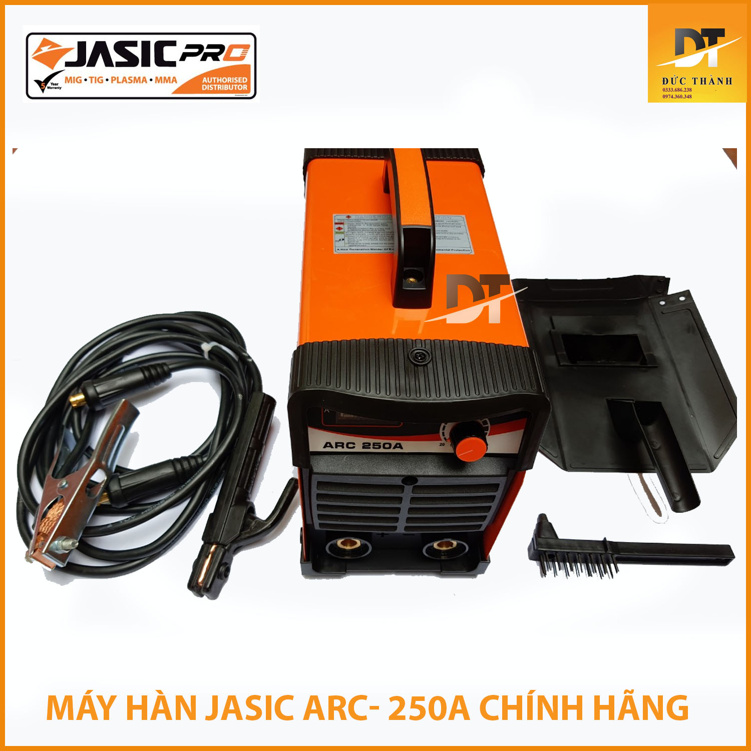 Máy hàn que điện tử JASIC ARC 250A Chính Hãng, Công nghệ Mosfet thế hệ mới, chuyên hàn que 1.6-3.2 cực mượt, có bảo hành