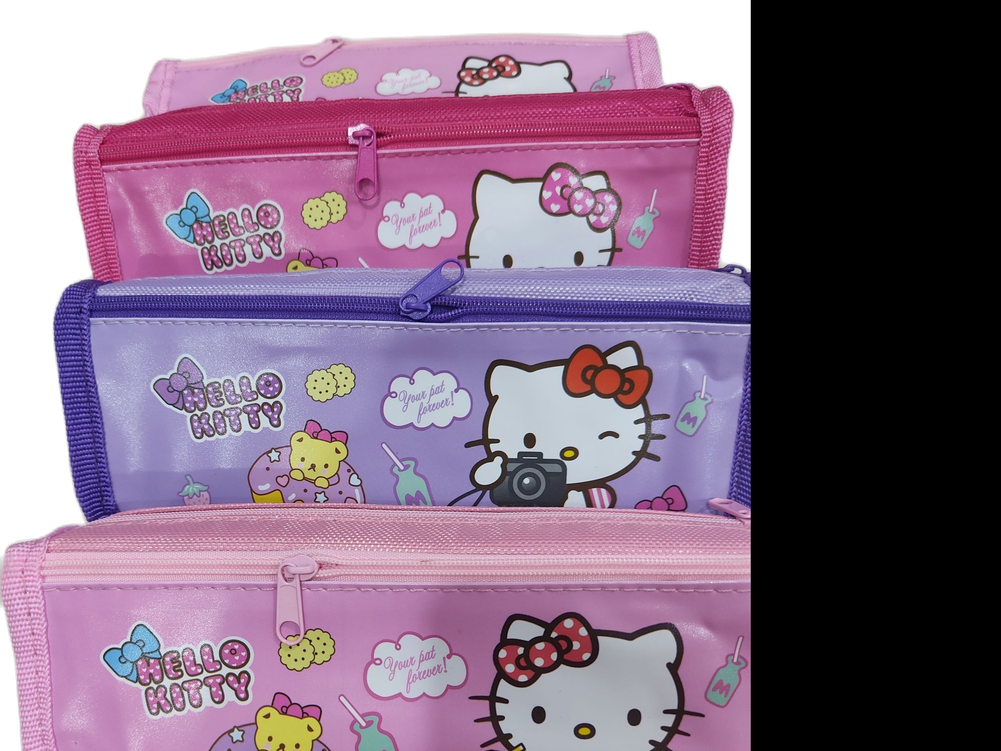 Hộp bút vải 2 ngăn hình kitty