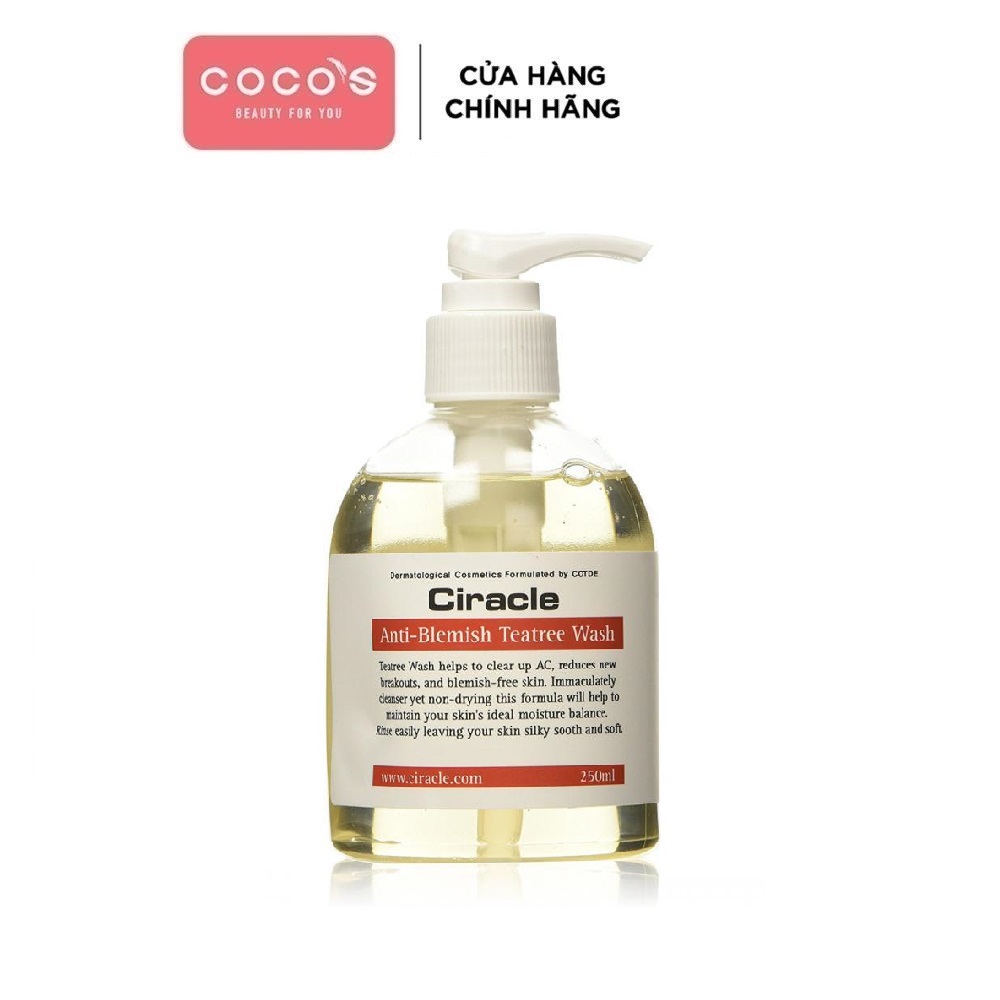 Sữa Rửa Mặt Cho Da Mụn Ciracle Anti-Blemish Teatree Wash 250ml