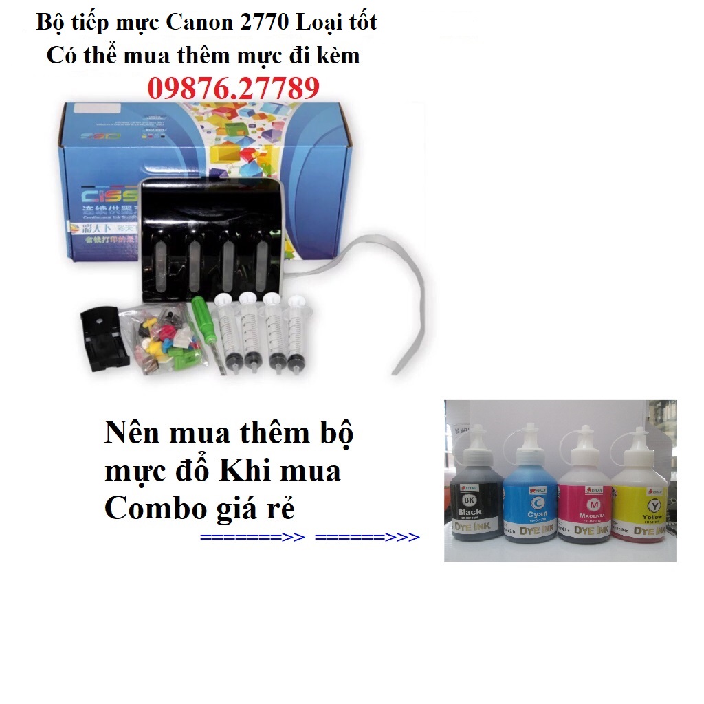 Bộ Tiếp Mực Canon 2770, Hp 1115 Loại Tốt có sẵn mực