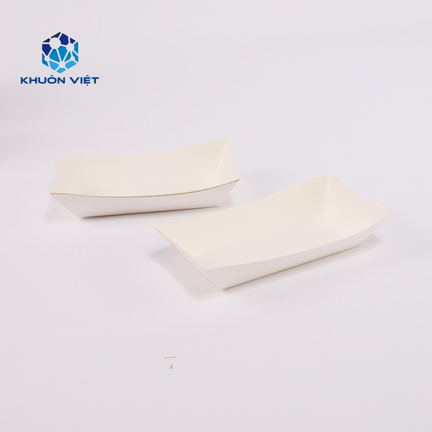 [KV] Khay giấy đựng thức ăn - Gói 50 khay giấy trơn