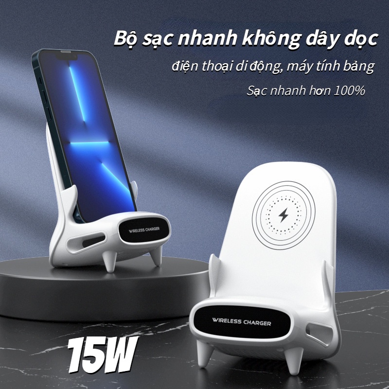 Sạc nhanh không dây Ws-Z100,Giá đỡ điện thoại di động sạc nhanh không dây15W cho máy tính để bàn sạc nhanh không dây.Chuẩn QI An Toàn Đa Năng Sạc Đa Thiết Bị - Giá Đỡ Điện Thoại Thông Minh Sạc Ngay Cả Khi Đeo Ốp.